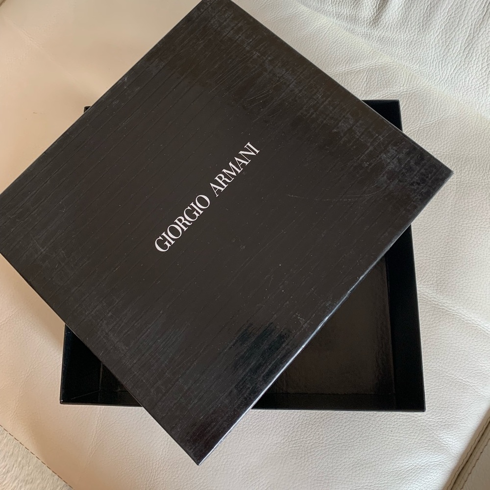 GIORGIO ARMANI Storage Gift BOX . Size 12”/11”. lost a little bit of gloss